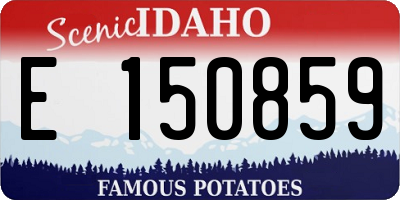 ID license plate E150859