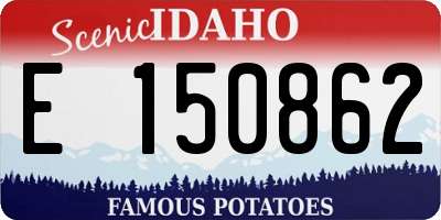 ID license plate E150862