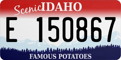 ID license plate E150867