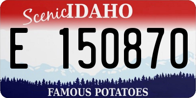 ID license plate E150870
