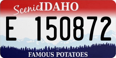 ID license plate E150872