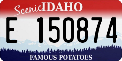 ID license plate E150874