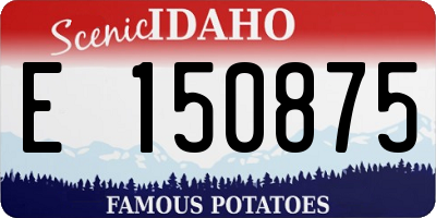 ID license plate E150875