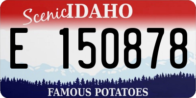 ID license plate E150878