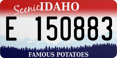 ID license plate E150883