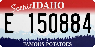 ID license plate E150884