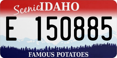 ID license plate E150885
