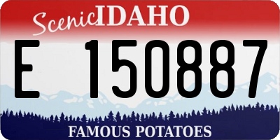 ID license plate E150887