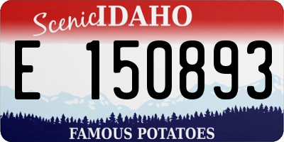 ID license plate E150893