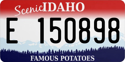 ID license plate E150898