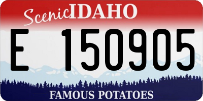 ID license plate E150905
