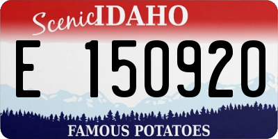 ID license plate E150920