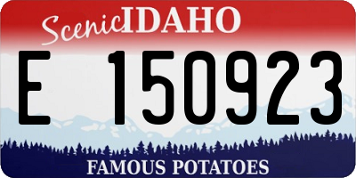 ID license plate E150923