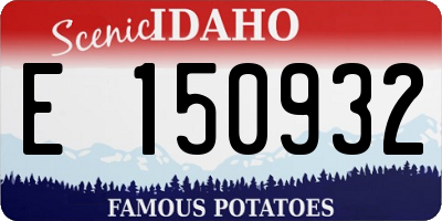 ID license plate E150932
