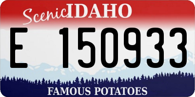 ID license plate E150933