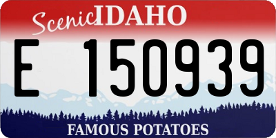 ID license plate E150939