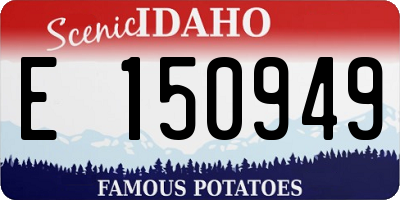 ID license plate E150949