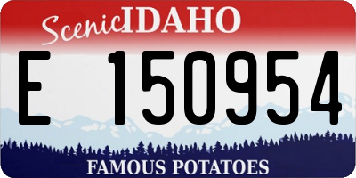 ID license plate E150954