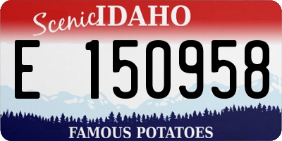 ID license plate E150958