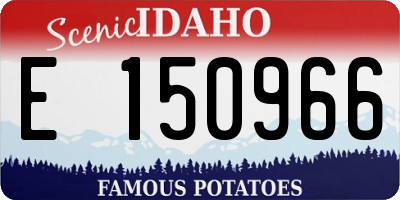 ID license plate E150966