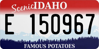 ID license plate E150967