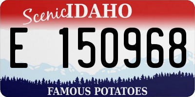 ID license plate E150968