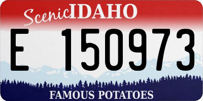 ID license plate E150973