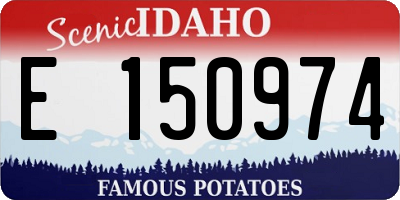 ID license plate E150974