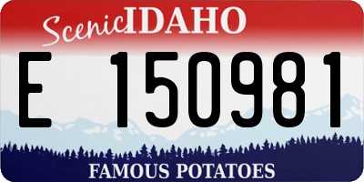 ID license plate E150981
