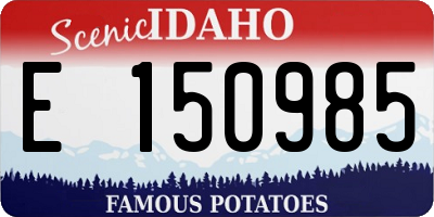 ID license plate E150985