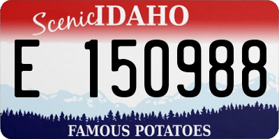ID license plate E150988