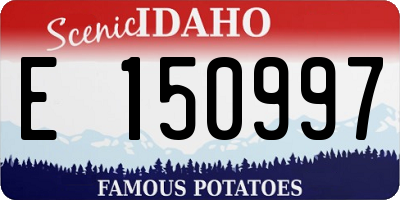 ID license plate E150997