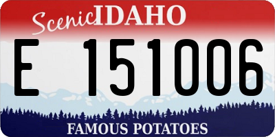 ID license plate E151006