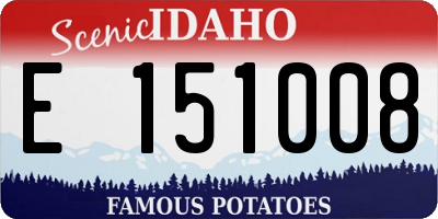 ID license plate E151008