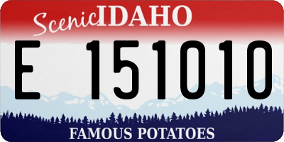ID license plate E151010