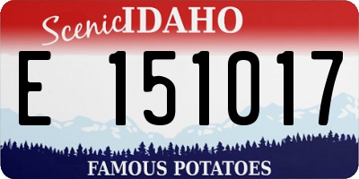 ID license plate E151017