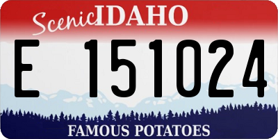 ID license plate E151024
