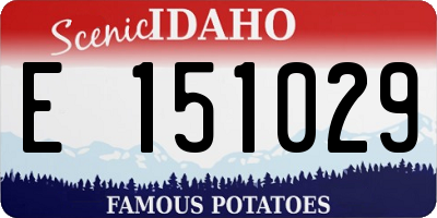 ID license plate E151029