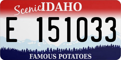 ID license plate E151033