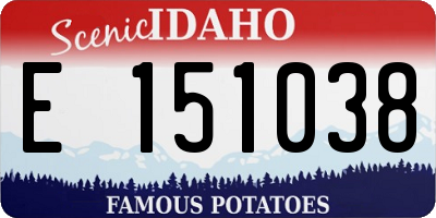 ID license plate E151038