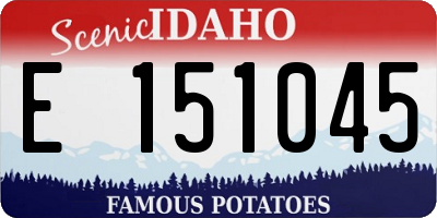 ID license plate E151045