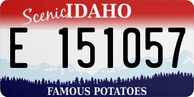 ID license plate E151057