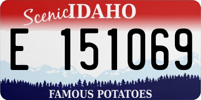 ID license plate E151069