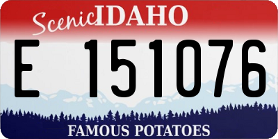 ID license plate E151076