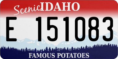 ID license plate E151083