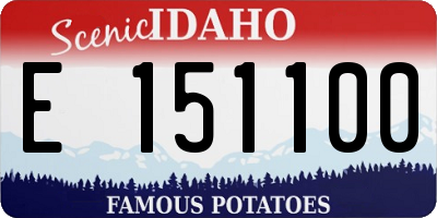 ID license plate E151100