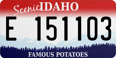 ID license plate E151103