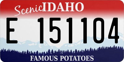 ID license plate E151104