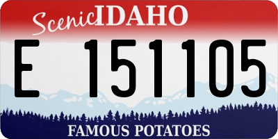 ID license plate E151105