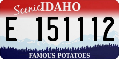 ID license plate E151112